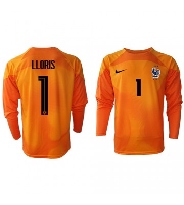 France Hugo Lloris #1 Goalkeeper Replica Home Stadium Shirt World Cup 2022 Long Sleeve